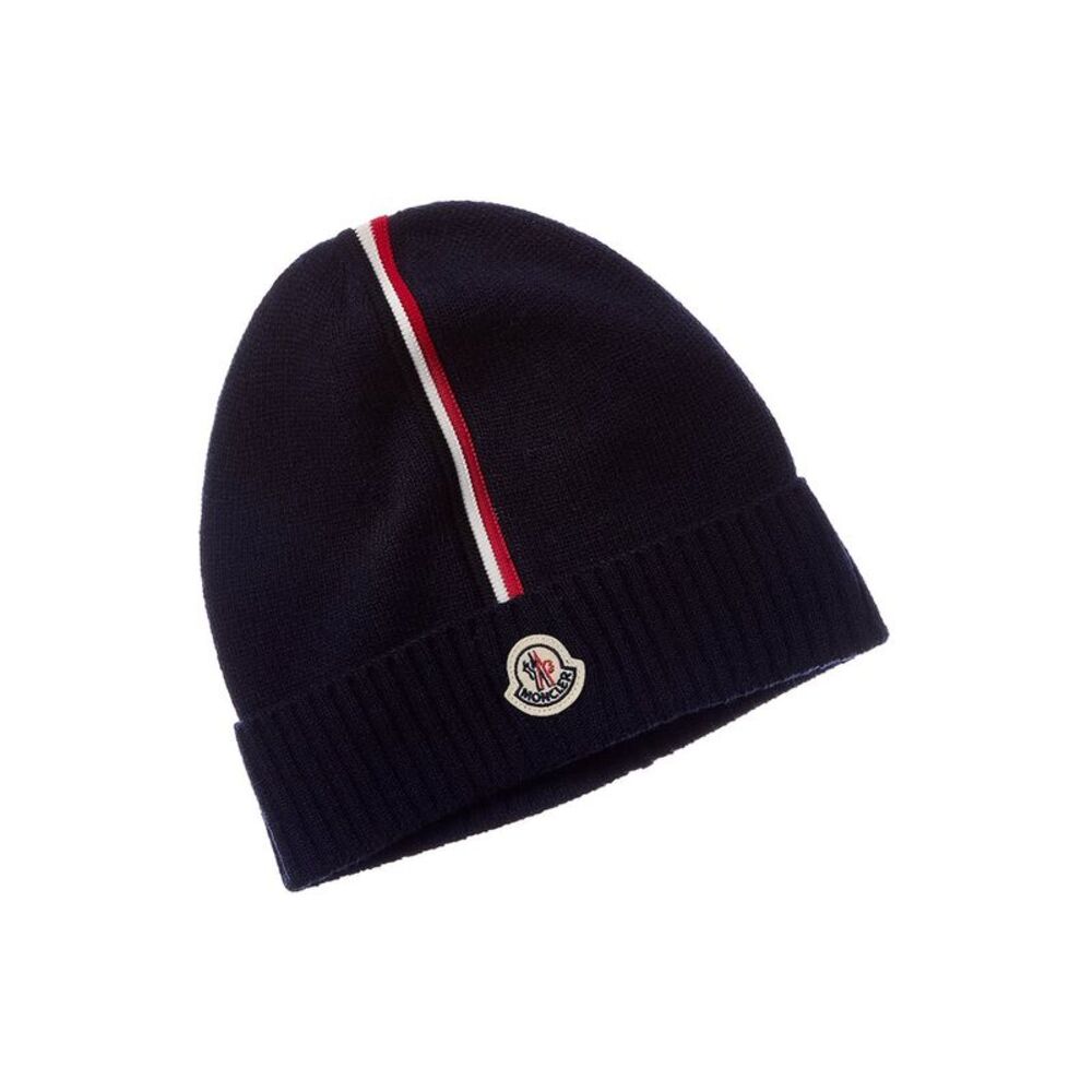Moncler Girls Wool Beanie, Blue